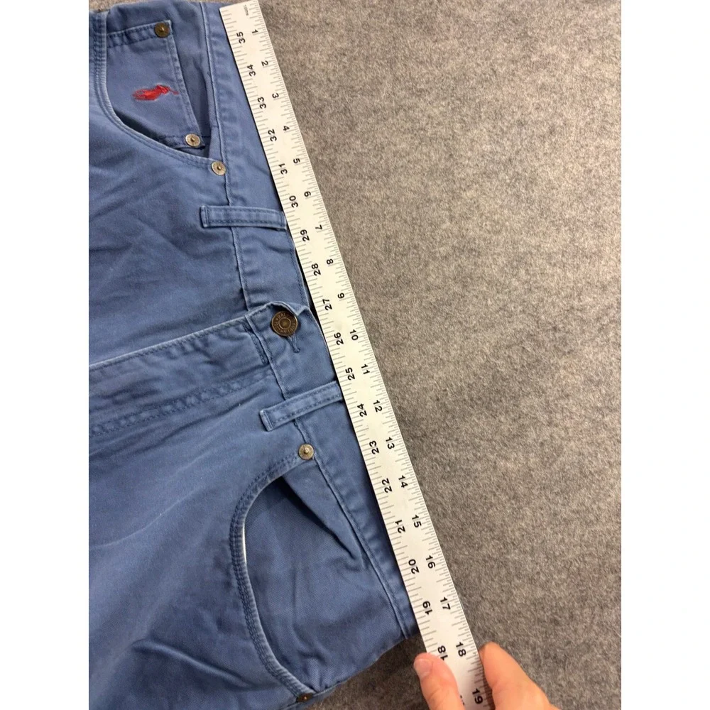 Polo Ralph Lauren Blue Twill Straight Leg Chino Pants Cotton Mens 36x30 Prep SEE
